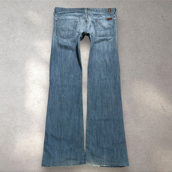 7 For All Mankind Low Rise Bootcut Jeans - Picture 1 of 6